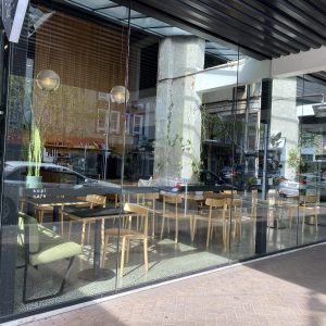 Outside Kopi Cafe Hamilton