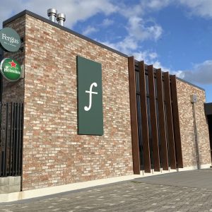 Fergus Bar Kitchen Logo Outside Hamilton