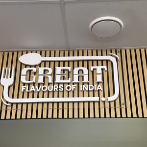 greta flavours of india restaurant sign