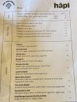 Hapi Cocktail & Wine Bar menu closeup - Made Market, Hamilton NZ
