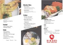 Hikari Menu Japanese Cuisine