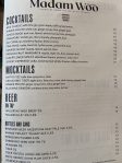 Madam Woo Cocktail Menu